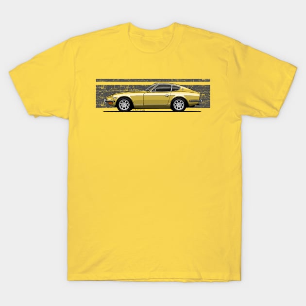 Drawing of the beautifull japanese sportscar for medium and light backgrounds T-Shirt by jaagdesign